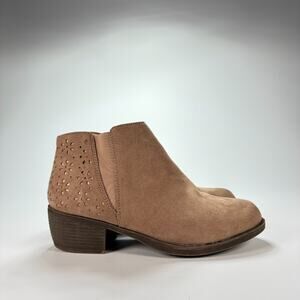 Harper Canyon Della Brown Ankle Boots Booties Perforated Youth Girls Size 4